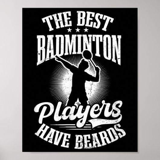 Die besten Spieler haben einen Badminton-Player en Poster (Vorne)