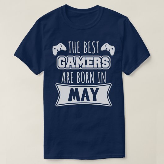 Die besten Spieler sind im Mai Geboren T-Shirt (Design vorne)