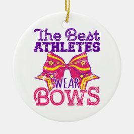 Die besten Sportler tragen Niedliche Cheerleader Keramik Ornament