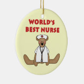 Die besten T - Shirt und Geschenke der Bärenwelt Keramik Ornament (Rechts)