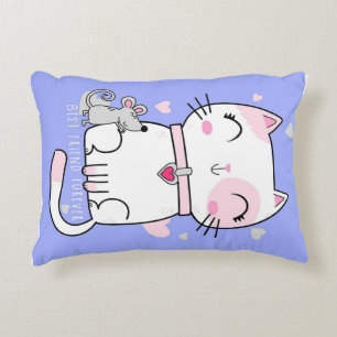 Die besten Tage sind Meow Days Lieblich rosa Meow Dekokissen