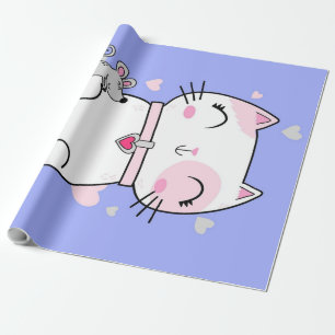 Die besten Tage sind Meow Days Lieblich rosa Meow Geschenkpapier