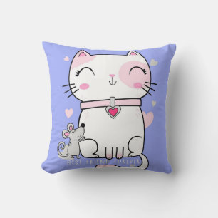 Die besten Tage sind Meow Days Lieblich rosa Meow Kissen
