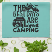 Die besten Tage sind vergebenes Camping Geschirrtuch (Gefaltet)