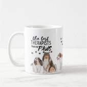 DIE BESTEN THERAPIEN HABEN PAWS Support Dogs Custo Kaffeetasse (Links)