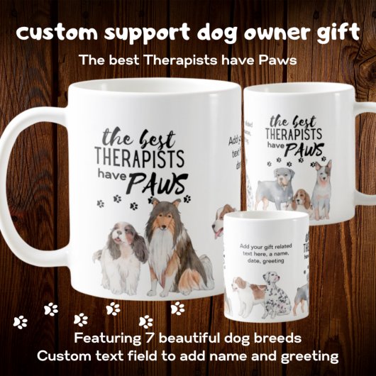 DIE BESTEN THERAPIEN HABEN PAWS Support Dogs Custo Kaffeetasse