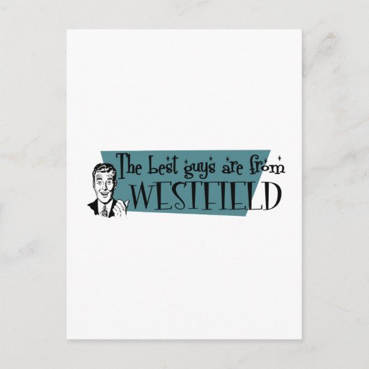 Die besten Typ kommen aus Westfield Postkarte (Vorderseite)