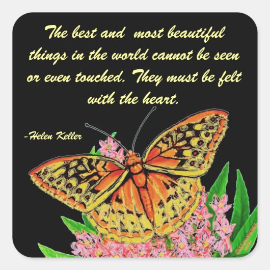 Die besten und schönsten Dinge Quadratischer Aufkleber (Vorderseite)