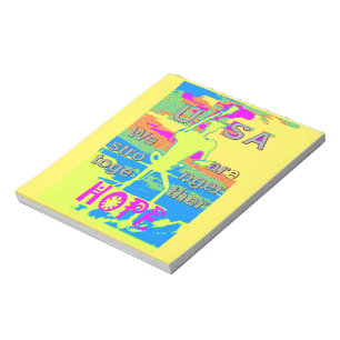 Die besten USA Hope Hillary Stronger Together Notizblock