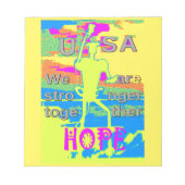 Die besten USA Hope Hillary Stronger Together Notizblock (Vorderseite)