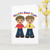 Die besten Väter der Welt Gay Pride Geschenke und Karte (Gelbe Blume)