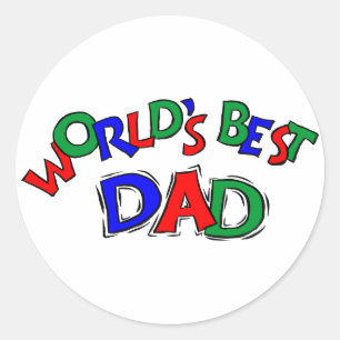 Die besten Vater der Welt Runder Aufkleber