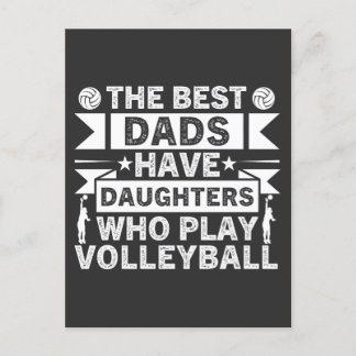 Die besten Vater haben Töchter, die Volleyball spi Feiertagspostkarte