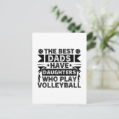 Die besten Vater haben Töchter, die Volleyball spi Postkarte (Stehend Vorderseite)