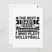 Die besten Vater haben Töchter, die Volleyball spi Postkarte (Vorne/Hinten)