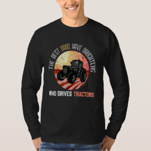 Die besten Vater haben zwei Töchter, die Tracto fa T-Shirt
