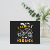 Die besten Väter sind Bikers Bike Biker Vater Dadd Postkarte (Stehend Vorderseite)