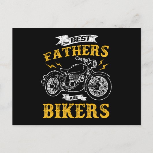 Die besten Väter sind Bikers Bike Biker Vater Dadd Postkarte (Vorderseite)