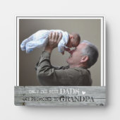 Die besten Vater werden für Großvater Foto Holz ge Fotoplatte (Vorderseite)