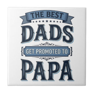 Die besten Väter werden zum Papa Vintage-Shirt-Des Fliese