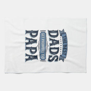 Die besten Väter werden zum Papa-Vintage-Shirt-Des Geschirrtuch