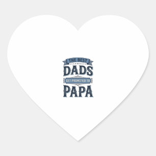 Die besten Väter werden zum Papa Vintage-Shirt-Des Herz-Aufkleber