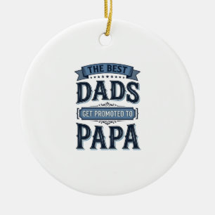 Die besten Väter werden zum Papa Vintage-Shirt-Des Keramik Ornament