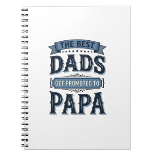Die besten Väter werden zum Papa-Vintage-Shirt-Des Notizblock