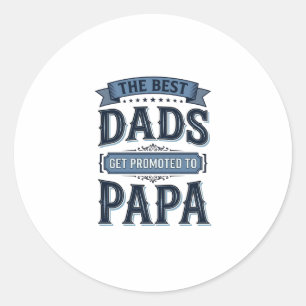 Die besten Väter werden zum Papa-Vintage-Shirt-Des Runder Aufkleber