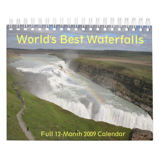 Die besten Wasserfälle 2009 der Welt tragen 7" x11 Kalender (Titelbild)