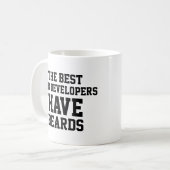 Die besten Web-Entwickler haben Beards Kaffeetasse (Vorderseite Links)