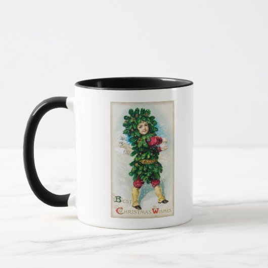 Die besten Weihnachtswünsche Mann bei Evergreen Co Tasse (Links)