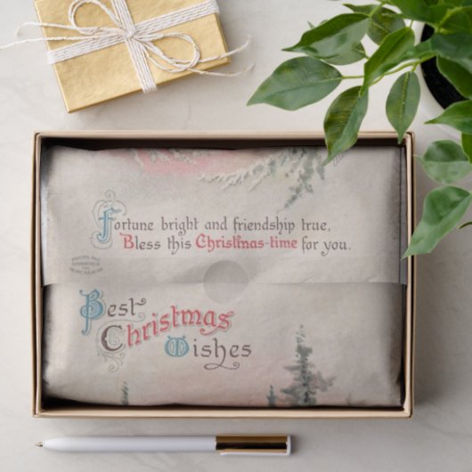 Die besten Weihnachtswünsche von Ellen Clapsaddle Seidenpapier (Geschenk)