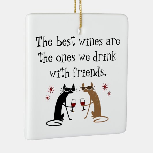 Die besten Weine, die wir mit Freunden trinken Keramikornament (Rechts)