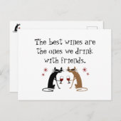 Die besten Weine, die wir mit Freunden trinken Postkarte (Vorne/Hinten)