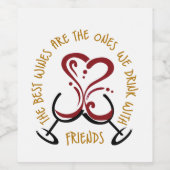 Die besten Weine Weinetikett (Einzelnes Label)