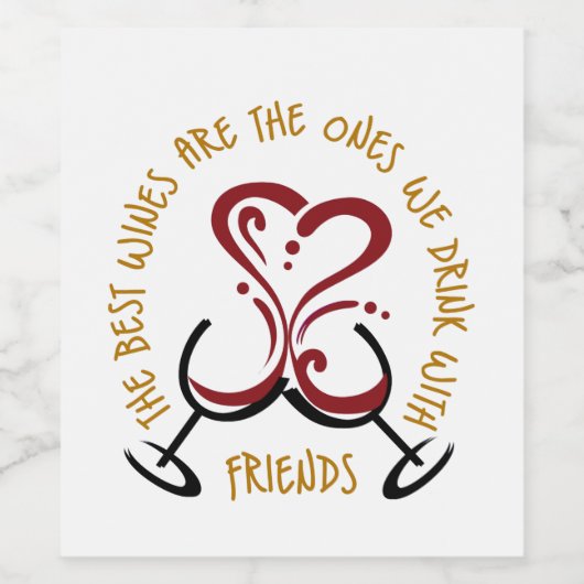 Die besten Weine Weinetikett (Einzelnes Label)