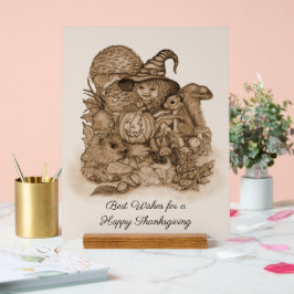 Die besten Wünsche für ein glückliches Erntedankfe Acrylschild