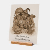 Die besten Wünsche für ein glückliches Erntedankfe Acrylschild (Winkel)