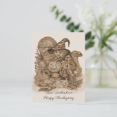 Die besten Wünsche für ein glückliches Erntedankfe Ankündigungspostkarte (Stehend Vorderseite)