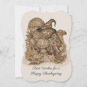 Die besten Wünsche für ein glückliches Erntedankfe Einladung (Vorderseite)