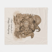 Die besten Wünsche für ein glückliches Erntedankfe Fleecedecke (Vorderseite (Horizontal))