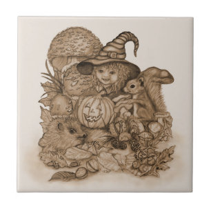 Die besten Wünsche für ein glückliches Erntedankfe Fliese