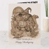 Die besten Wünsche für ein glückliches Erntedankfe Karte (Vorderseite)