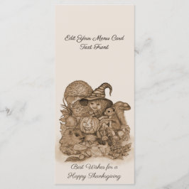 Die besten Wünsche für ein glückliches Erntedankfe Menükarte