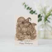 Die besten Wünsche für ein glückliches Erntedankfe Postkarte (Stehend Vorderseite)