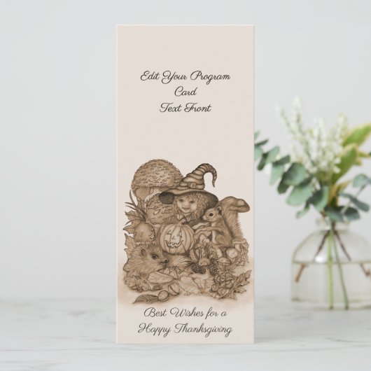 Die besten Wünsche für ein glückliches Erntedankfe Programm (Stehend Vorderseite)