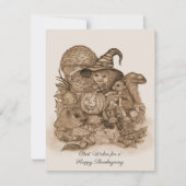 Die besten Wünsche für ein glückliches Erntedankfe RSVP Karte (Vorderseite)