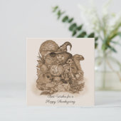 Die besten Wünsche für ein glückliches Erntedankfe Save The Date (Stehend Vorderseite)