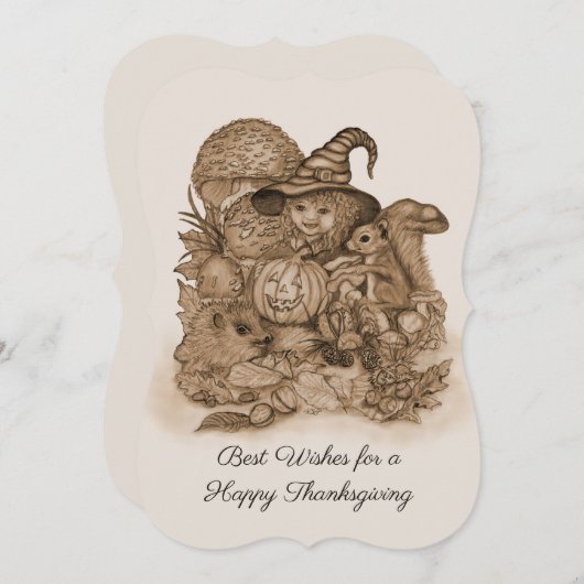 Die besten Wünsche für ein glückliches Erntedankfe Save The Date (Vorne/Hinten)